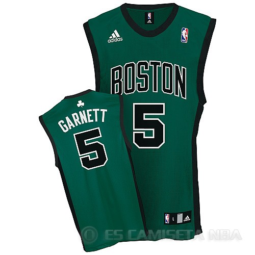 Camiseta Garnett #5 Boston Celtics Verde - Haga un click en la imagen para cerrar